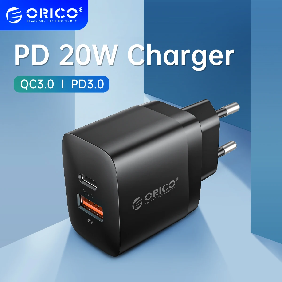 

ORICO 20W USB C USB Fast Charger PD QC3.0 for iPhone 12 Pro Max Samsung Xiaomi Type C 2 Ports Tablet Cell Phone Charger