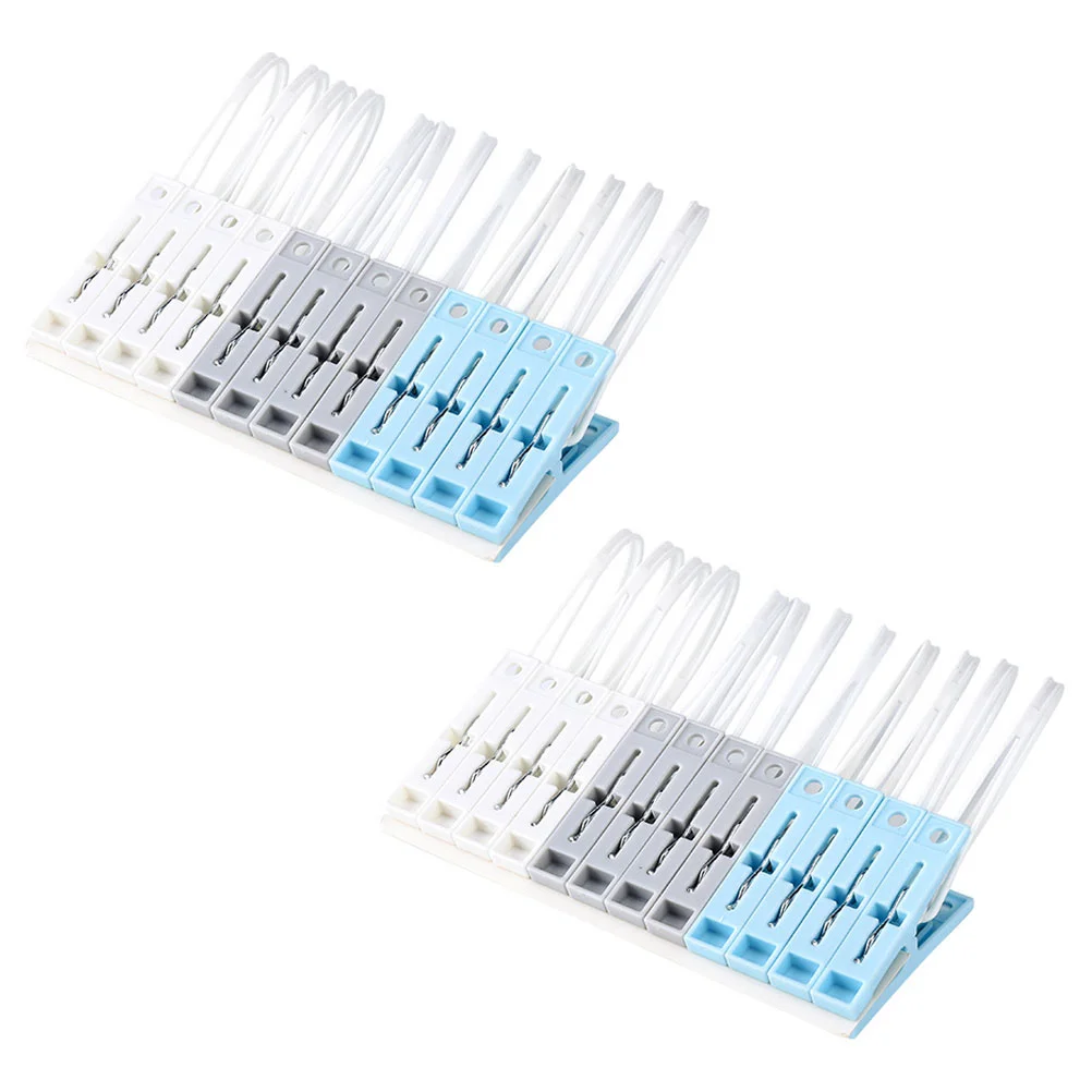 

24Pcs Windproof Clothespin Quilt Clips Home Clothespin Fixing Clip for Balcony Indoor Outdoor Home