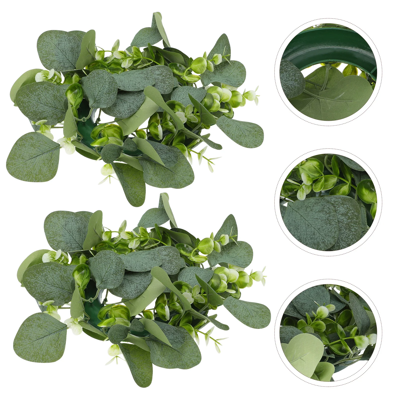 

Wreathwreathsdecor Mini Rings Door Holder Green Wreathes Pillar Fake Fronteaster Small Round Leaf Leaves Tealight Wedding
