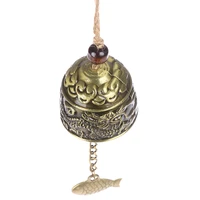 1pc dragonfish feng shui bell blessing good luck fortune hanging wind chime craft gift home decoration