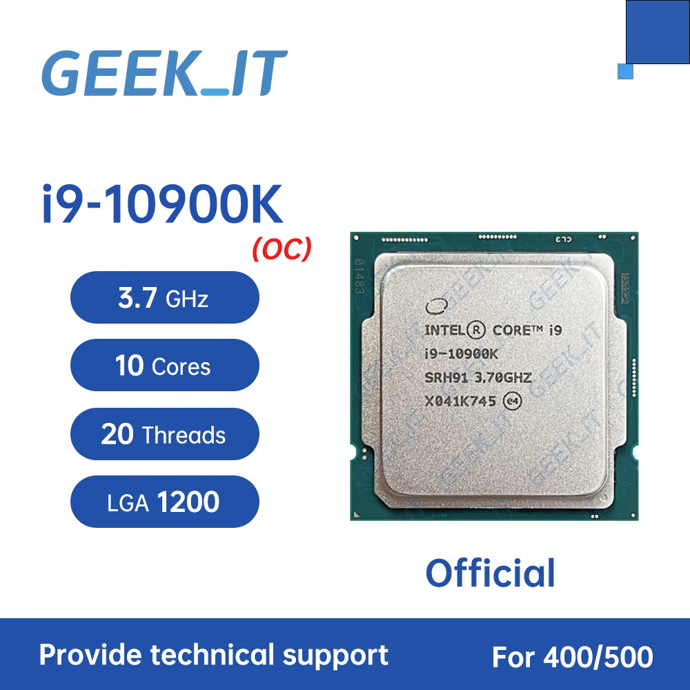 Core i9-10900K SRH91 3,7 GHz 10-ядерный 20-поточный 20MB 125W LGA1200