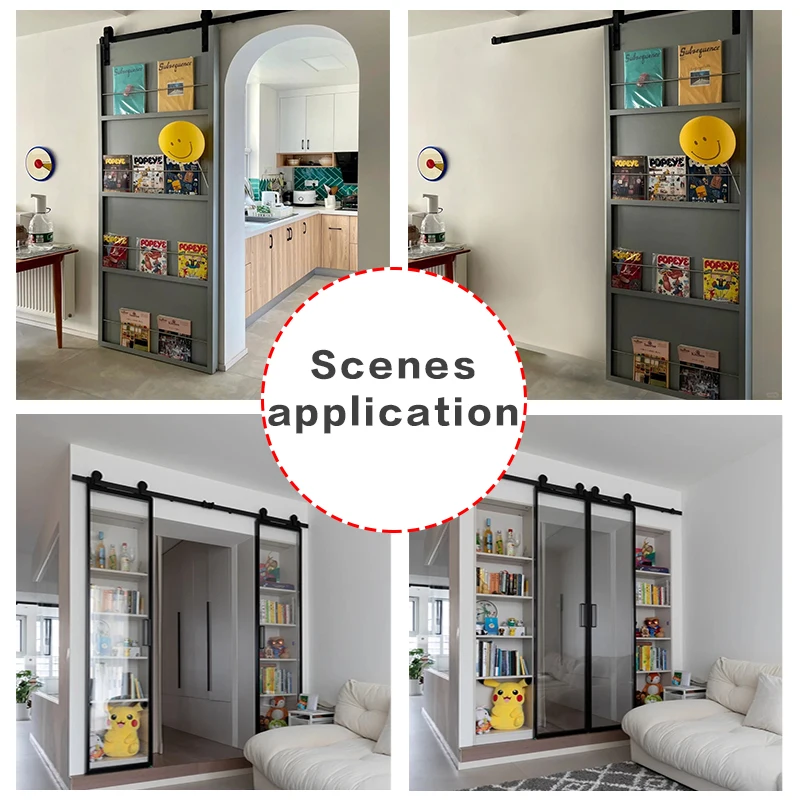 Подвесная направляющая для двери сарая подвесной колесная фурнитура полный