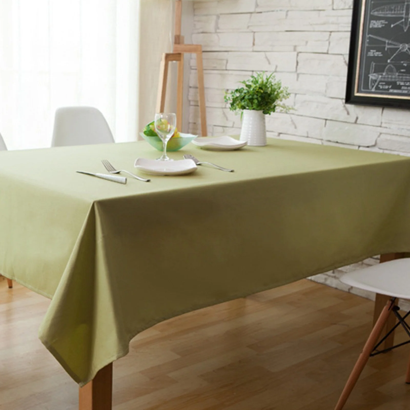 

Скатерти из хлопка, водонепроницаемые скатерти для стола, ПРЯМОУГОЛЬНЫЙ ОБЕДЕННЫЙ СТОЛ зеленого цвета маття, украшение журнального столик...