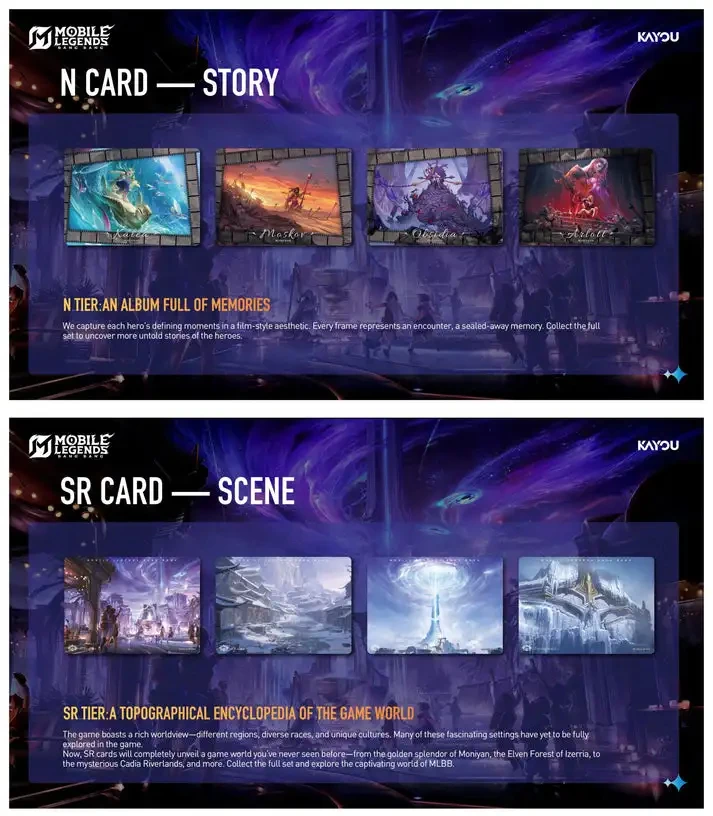 Фото Оригинальная коллекционная игровая карта KAYOU Mobile Legends MLBB (английская версия) «Межзвездное путешествие» – игрушка-подарок №5