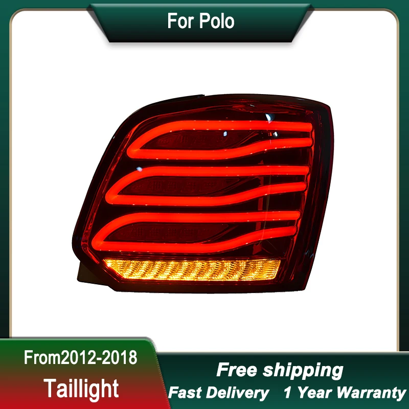 

Car Taillamp For VW Polo 2012-2018 FULL LED Brake Reverse Tail Lamp Dynamic Signal Light Light Tail Lamp Assembly