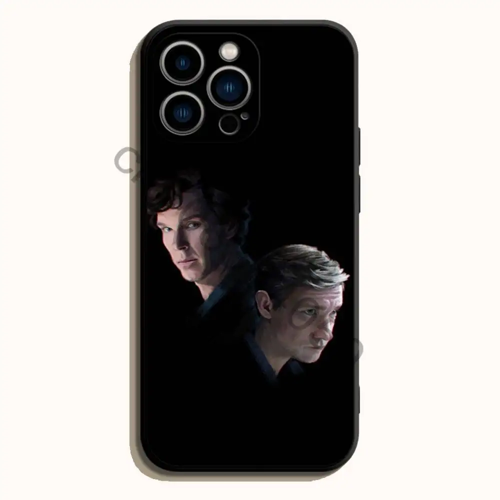 Фото Чехол для телефона S-Sherlock из мягкого черного TPU с принтом для iPhone 17 16 15 14 13 12 11 Pro Max Mini Plus E №2