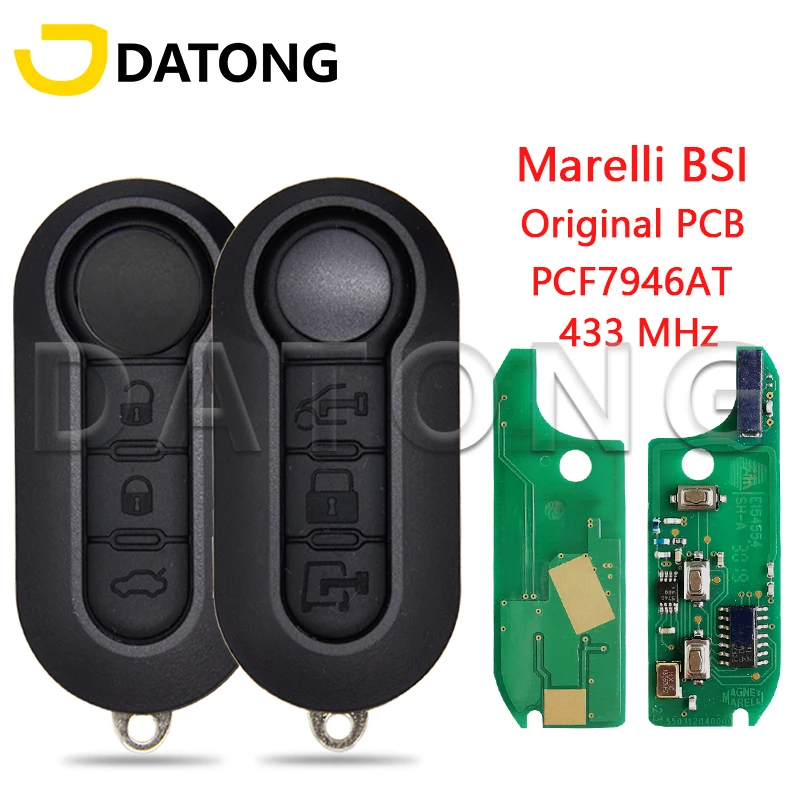 

Datong World Remote Control Car Key For Fiat Ducato 500L Peugeot Boxer Citroen Jumper Original Marelli BSI PCB PCF7946AT 433MHz