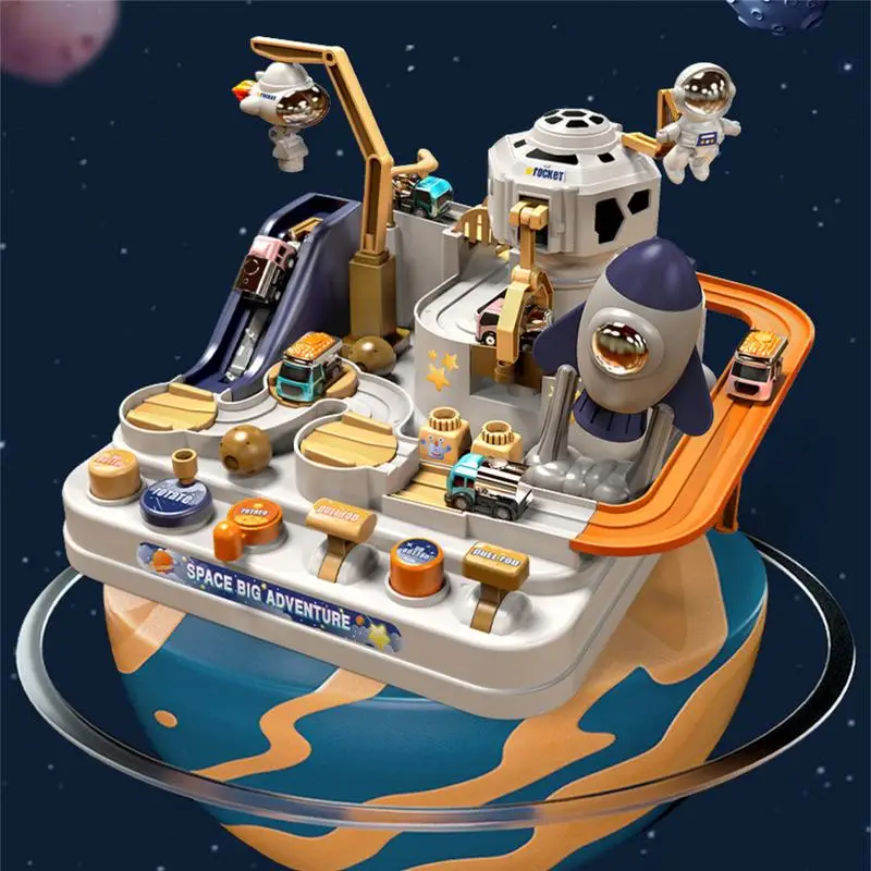 Детский гоночный трек с 3 мини-машинками и 1