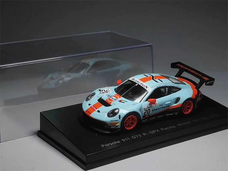 

Spark 1/64 911 GT3 R-GPX Racing Winner 24H Spa 2019 коллекция моделей под давлением ограниченный выпуск