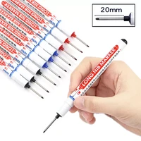 long head markers bathroom woodworking decoration pen multifunction deep hole marker pens redblackblue ink pen stationary
