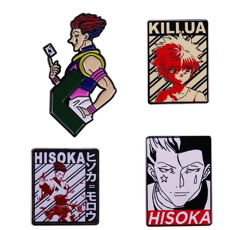 Hunter x Заколка Брошь японское аниме Hisoka Killua Zoldyck манжет модная коллекция ювелирных