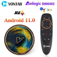 2022 vontar x2 amlogic s905w2 smart tv box android 11 4g 64gb support av1 wifi bt tvbox media player 4gb32gb set top box 2gb16gb