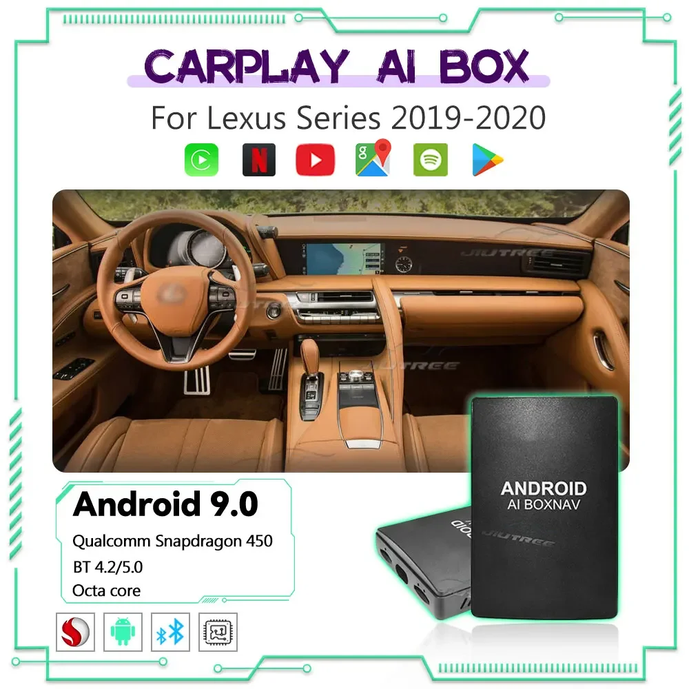 

Мультимедийная приставка CarPlay AI Box для Lexus ES LC LS NX RC RCF UX RX Android, автоматическая беспроводная зеркальная приставка, смарт-адаптер для телевизора Netflix Yotube