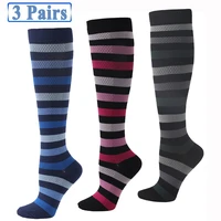 3 pairs wemens socks men compression socks circulation stocking for nurse medical running athletic cycling sock 20 30mmhg