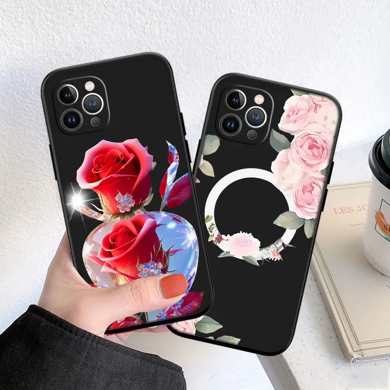 

Flower Rose Case for Samsung Note S22 8 9 10 20 Plus Lite Ultra J2 J4 J6 J7 J8 Prime J730 Core