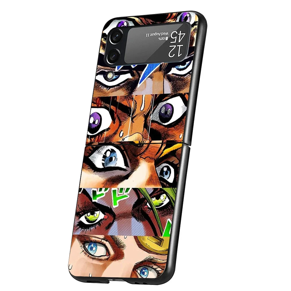 Фото Чехол для телефона с изображением аниме JoJo Bizarre Adventure для Samsung Galaxy Z Flip 7 6 5 4 3 5G ZFlip7 ZFlip6 ZFlip5 ZFlip4 ZFlip3 Black Fu №3