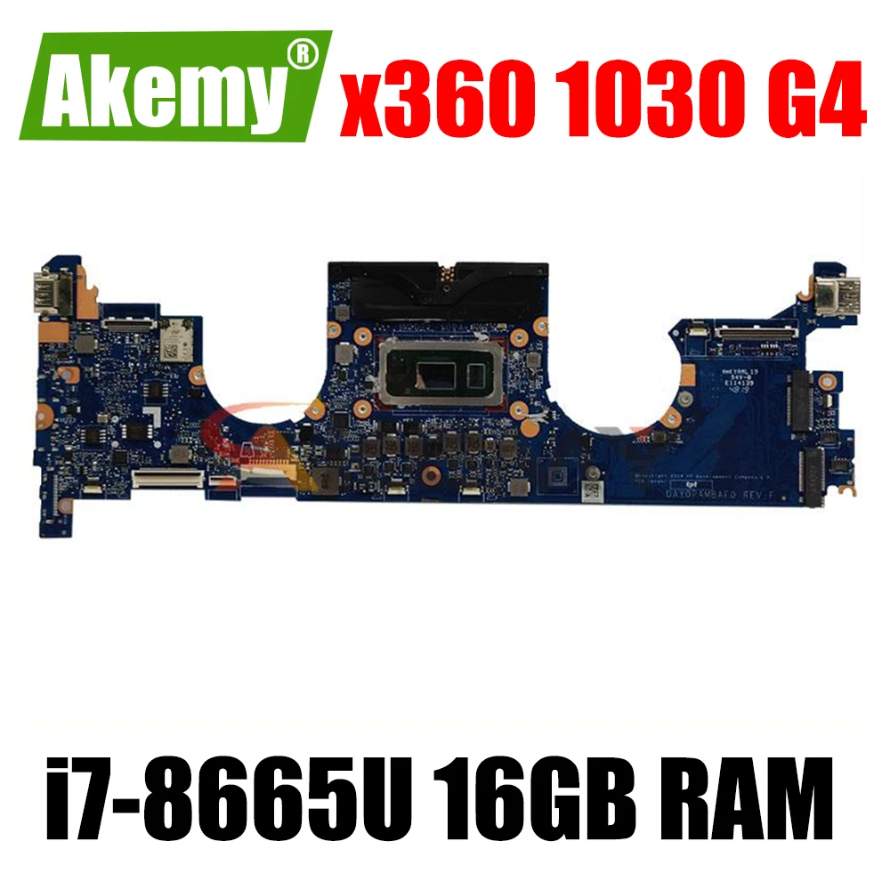 

DAY0PAMBAF0 Y0PA For HP EliteBook x360 1030 G4 Laptop NoteBook PC Motherboard L70769-601 L70769-001 with i7-8665U CPU 16GB RAM