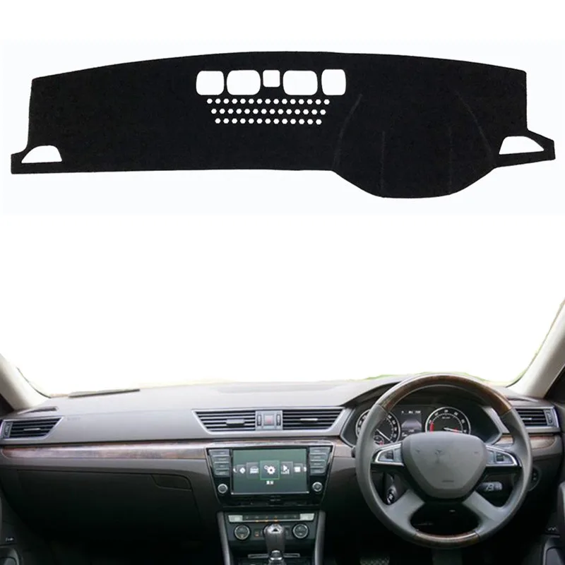 

Car Styling Dashboard Cover Mat Pad Anti-Glare Dash Dashmat Sun Shade Instrument Carpet Accessories For Skoda Superb 2016 -2020