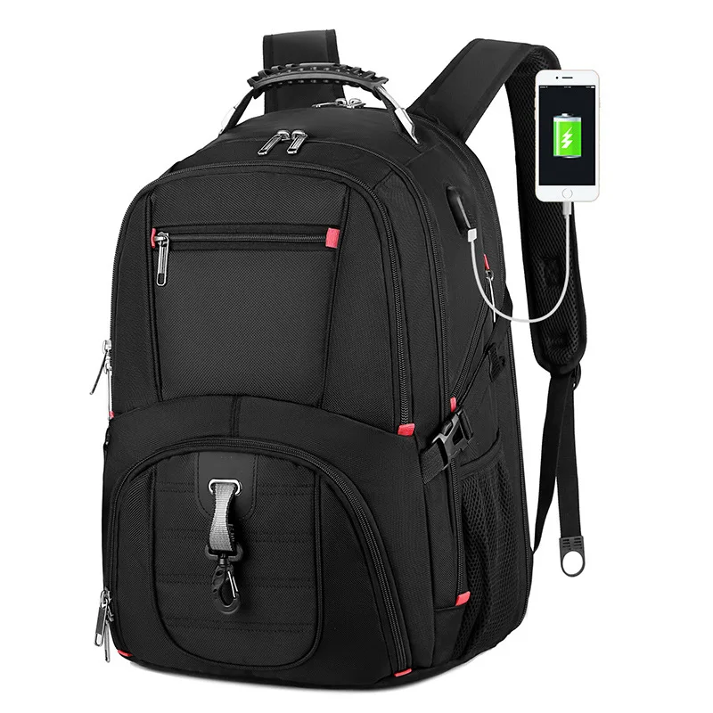 

Customizable Waterproof Laptop Backpack USB Charging port Put Own LOGO on Rucksack SchoolBag Mochila Multifunctional Travel bag