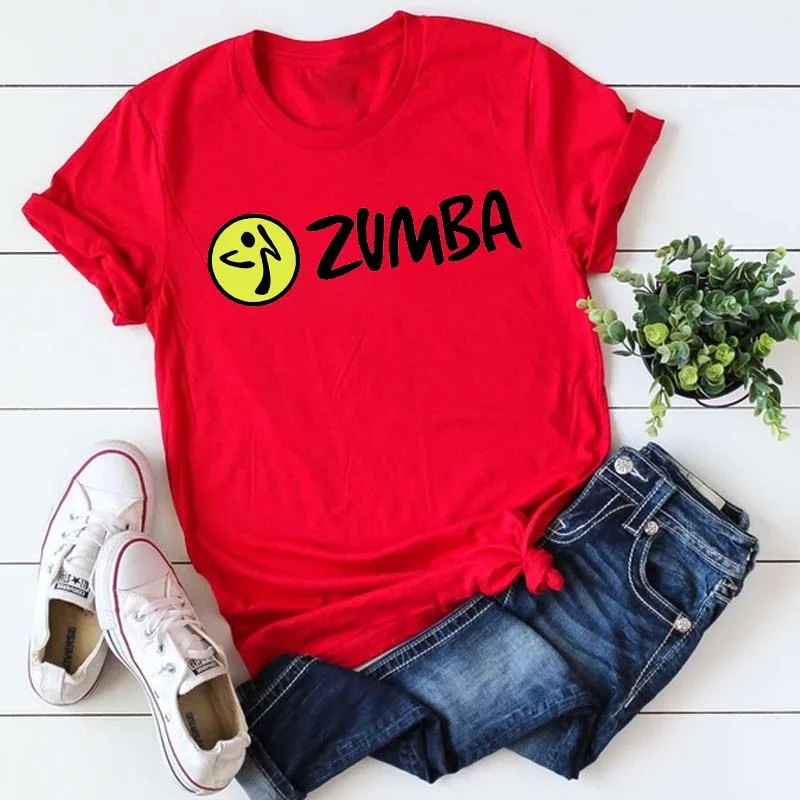 Женская футболка с принтом Love Zumba повседневная черная женская одежда забавная