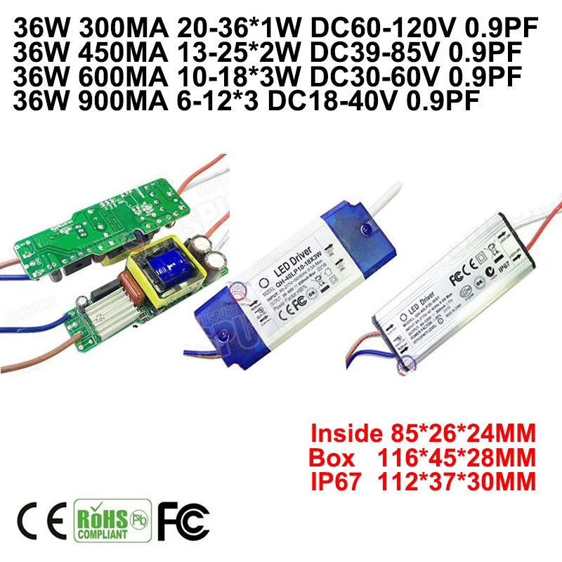 

SUNSPURT светодиодный драйвер 5-60 Вт IP67