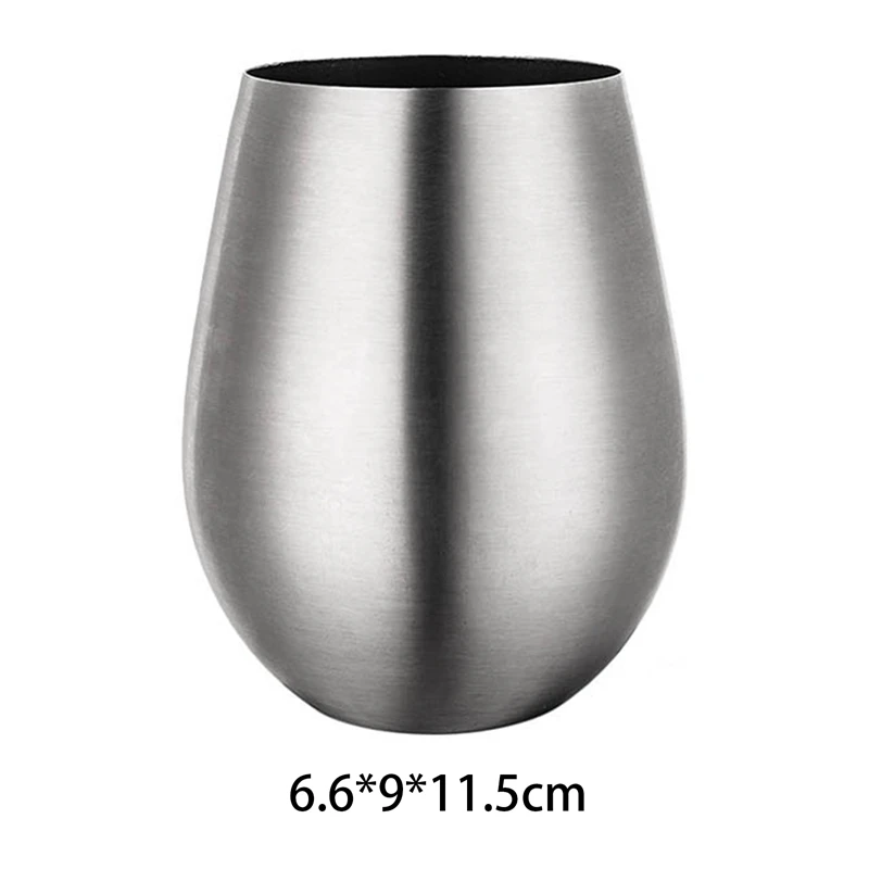 

Stainless Steel Beer Mugs Sliver Wine Tumbler Cups For Cocktail Coffe Cup Drinking Mug for Bar Drinkware Coffee Mug 1PC 500ml