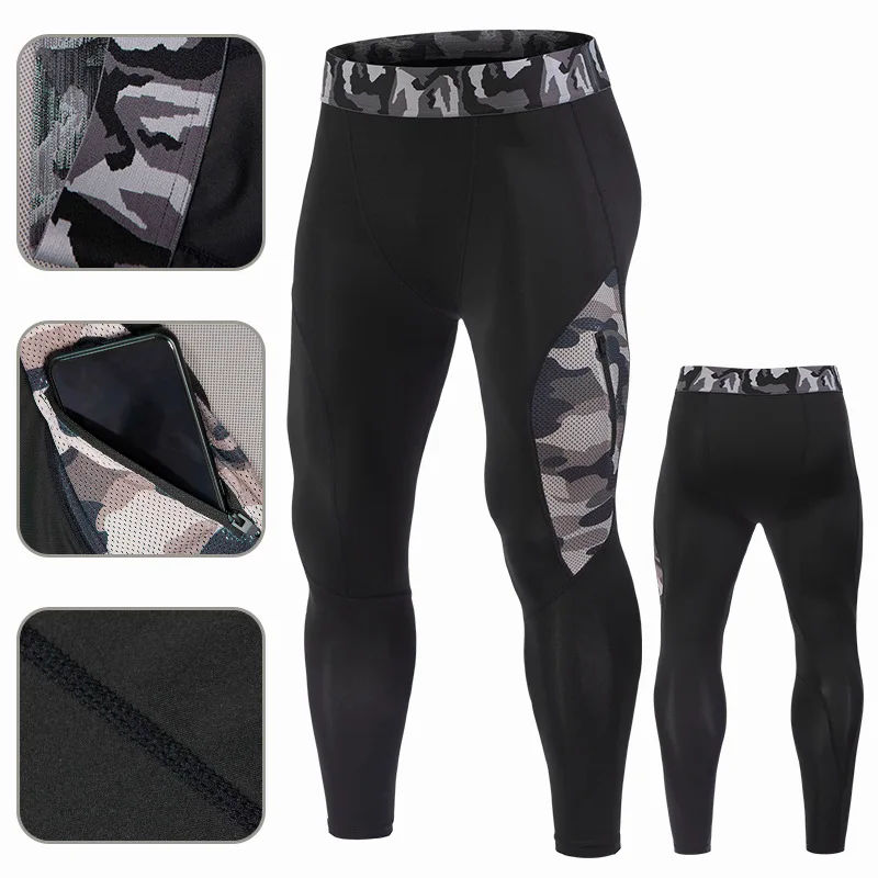 Spring Autumn Outdoor Camouflage Quick Drying Pants Men Stretch Fitness Pants Football Training Pants Basketball Training Pants