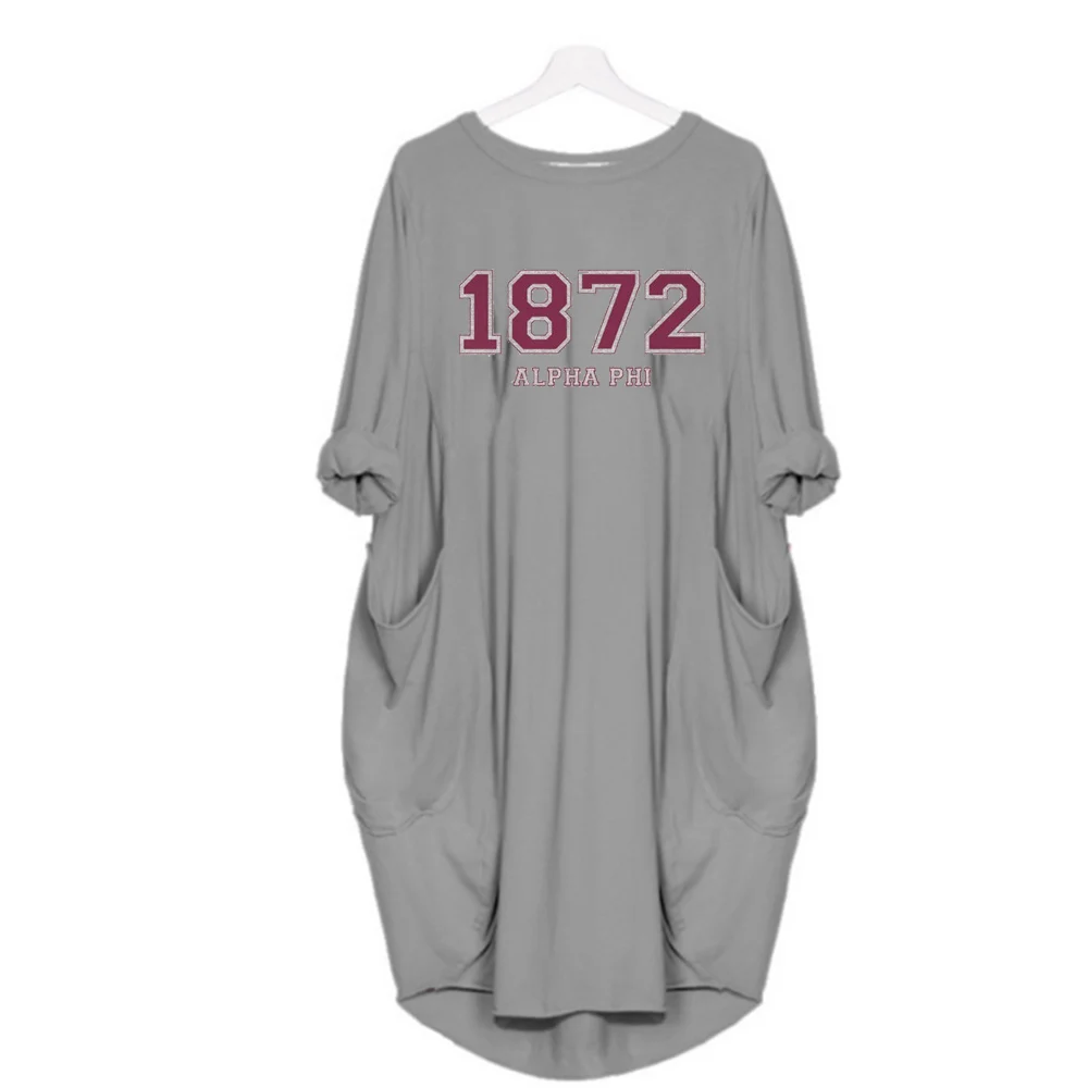 

Alpha Phi Casual loose printed dress