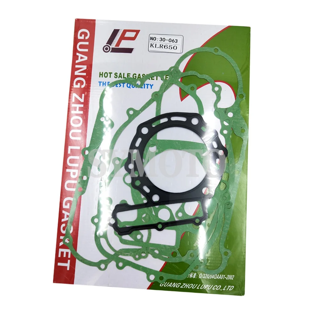 Верхний конец цилиндра двигателя мотоцикла, крышка Картера, полный комплект прокладок для Kawasaki KLR650 KLR 650