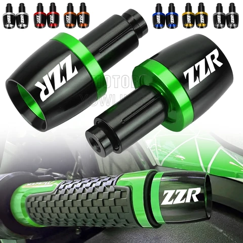 Мотоциклы для KAWASAKI ZZR 600 1400 400 1200 ZZR600 ZZR1400 ZZR400 ZZR1200, ручки, наконечники руля, противовес, скользящая заглушка