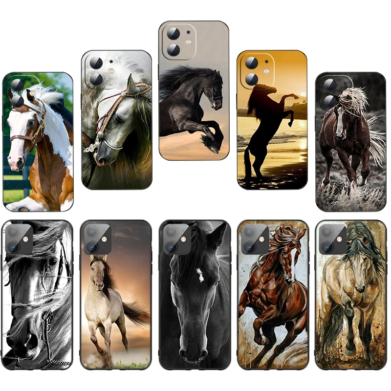 A45 Running Horses Art Soft Silicone Case for Redmi Xiaomi Note 9 9T 9S 10 10S 11 11S 4G 5G Pro Max Caver