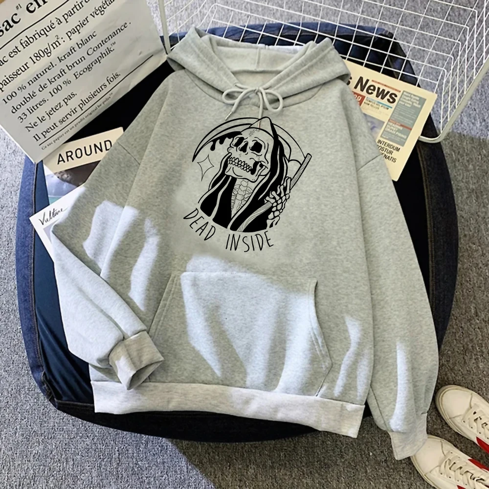 Женские толстовки с капюшоном Dead Inside японский флисовый спортивный костюм