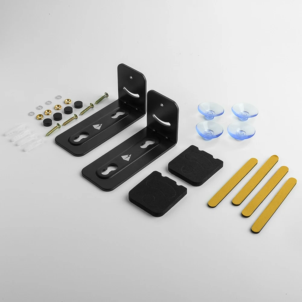 

2Pcs Soundbar Stand Universal Anti-Slip Metal Sound Bar Wall Mounting Holder for Home