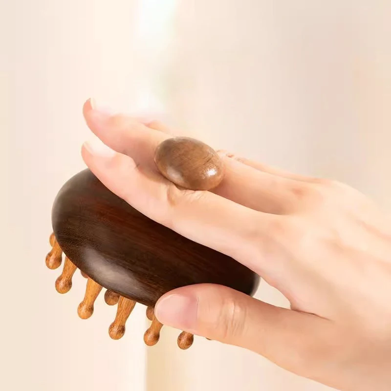 Многофункциональная деревянная терапевтическая Массажная расческа для головы