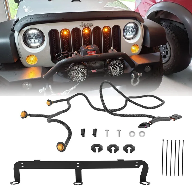 

Pre-Runner LED Light Bar Kit Safe Useful Nighttime Auxiliary Running Light for 2007-2018 Jeep Wrangler JK Sport Sahara Rubicon