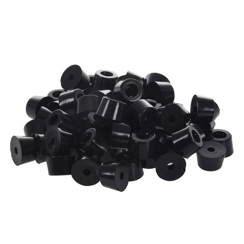 

240 Pcs Universal Tapered Black Rubber Feet Bumper Pad Washer 15Mmx10mm