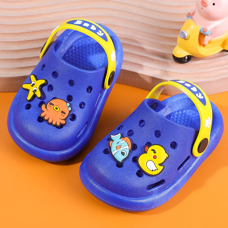 

fashion blue girl shoes for toddler 1-3 years lovely gaga duck beach sandals boys garden clogs infant baby prewalker