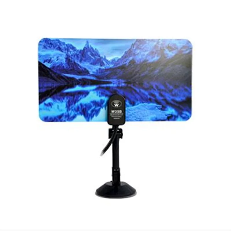 TV Antenna   Digital Indoor TV Antenna   HD/DTV/UHF/VHF/FM  Gain 35dBI IEC connector   with Sucker