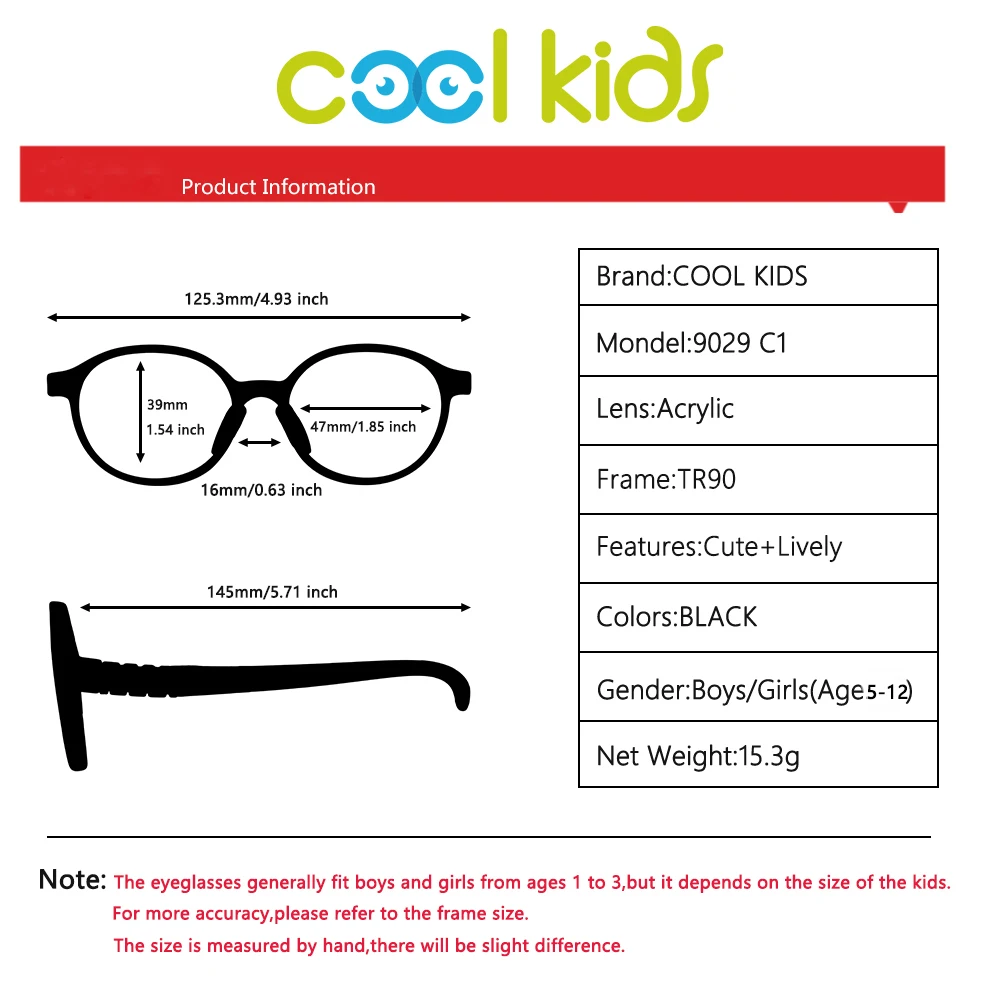 Крутая детская оправа для очков Φ Гибкая TR90 Женская с прозрачными линзами