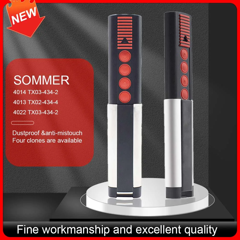 

4 Channel SOMMER 434mhz Garage Door Remote Control Replacement for 4014 TX03-434-2 4022 TX02-434-2 4013 TX03-434-4-XP