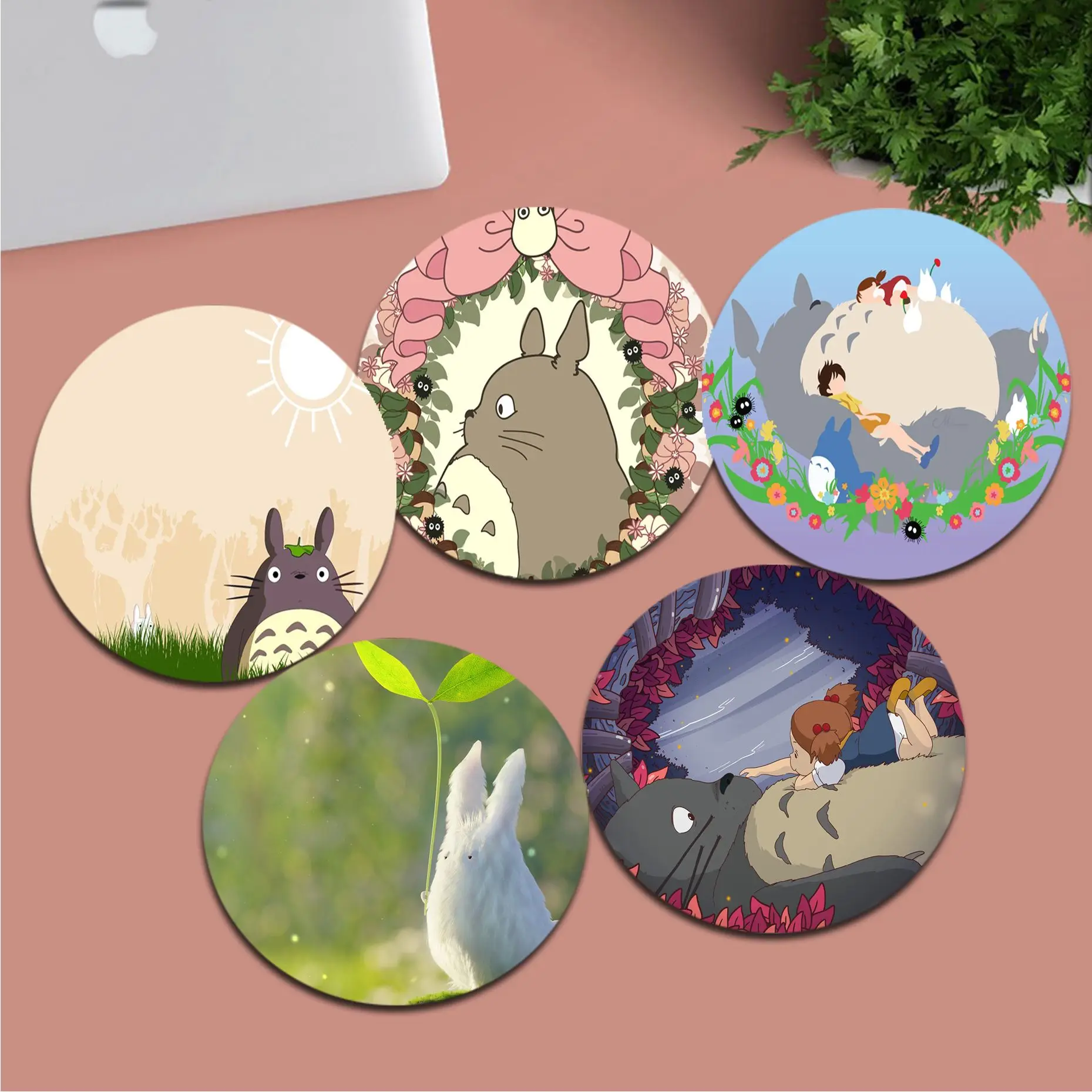 

CUTE Totoro 20x20cm Round Cabinet Gaming Laptop Computer Desk Mat Office Notbook Mouse Pad Mouse Mat For Teen Girls Bedroom