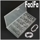 Разделенное кольцо из нержавеющей стали в коробке, 200 шт., овальное кольцо, двойное кольцо, соединитель, рыболовные аксессуары для приманки, крючка