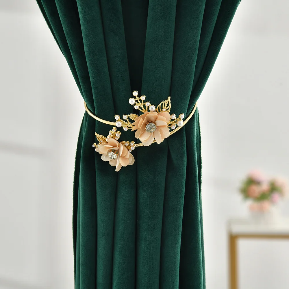 Декоративный зажим для штор складной золотой античный ретро