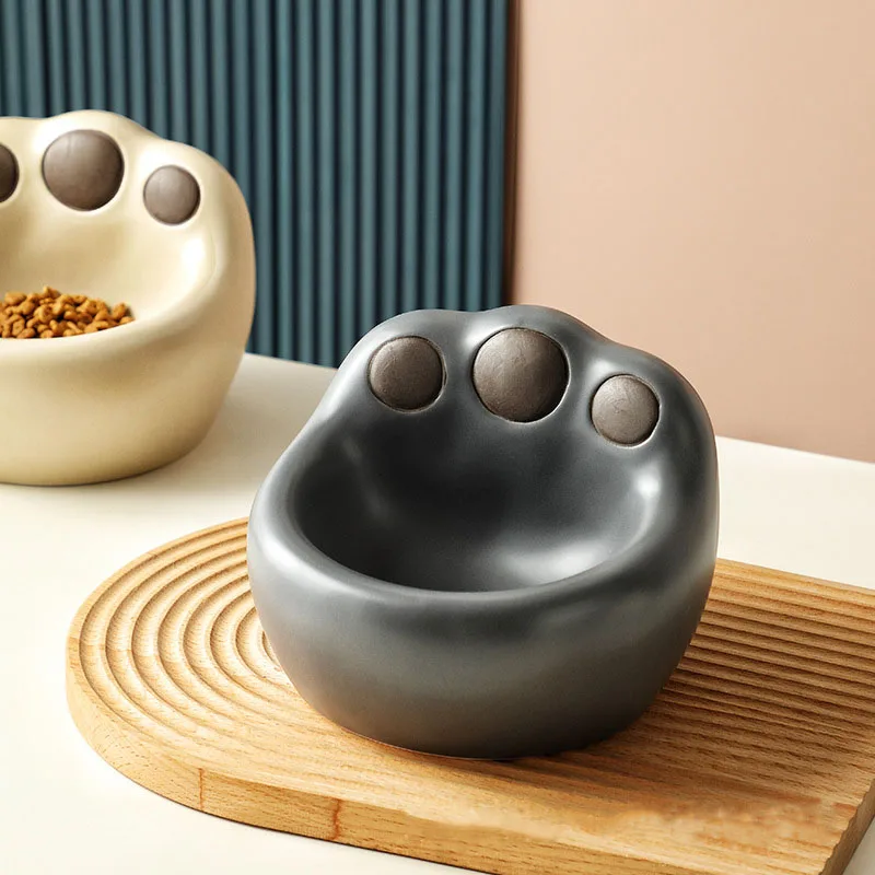 

Cat Accessories Wear-Resistant Ceramic Kitten Household Anti Overturning Big Mouth Automatic Feeding Appliance Toy Eating Bowl