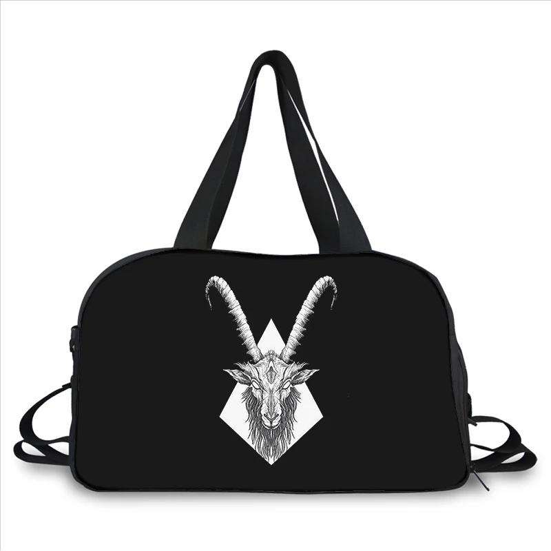 Pentagram Demonic Satanic ARTpattern 3D printing fashion trend portable large capacity multi function messenger bag travel bag