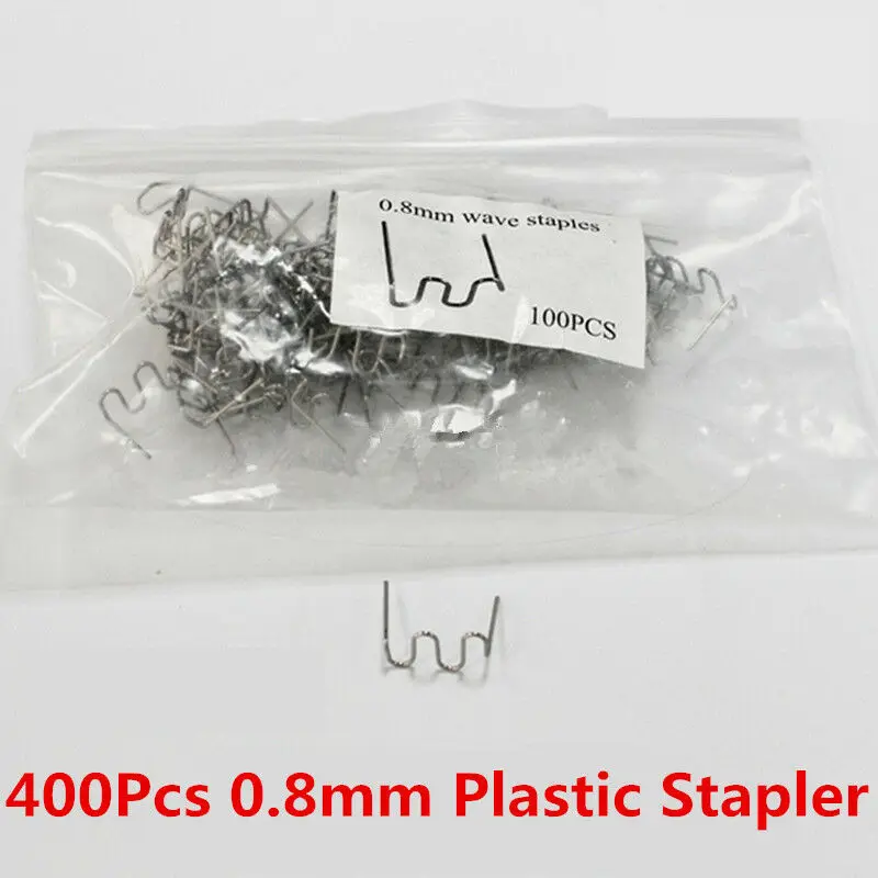 

0.8mm Hot Staples Welding 400pcs Flat For Car Bumper Plastic Silver Stapler