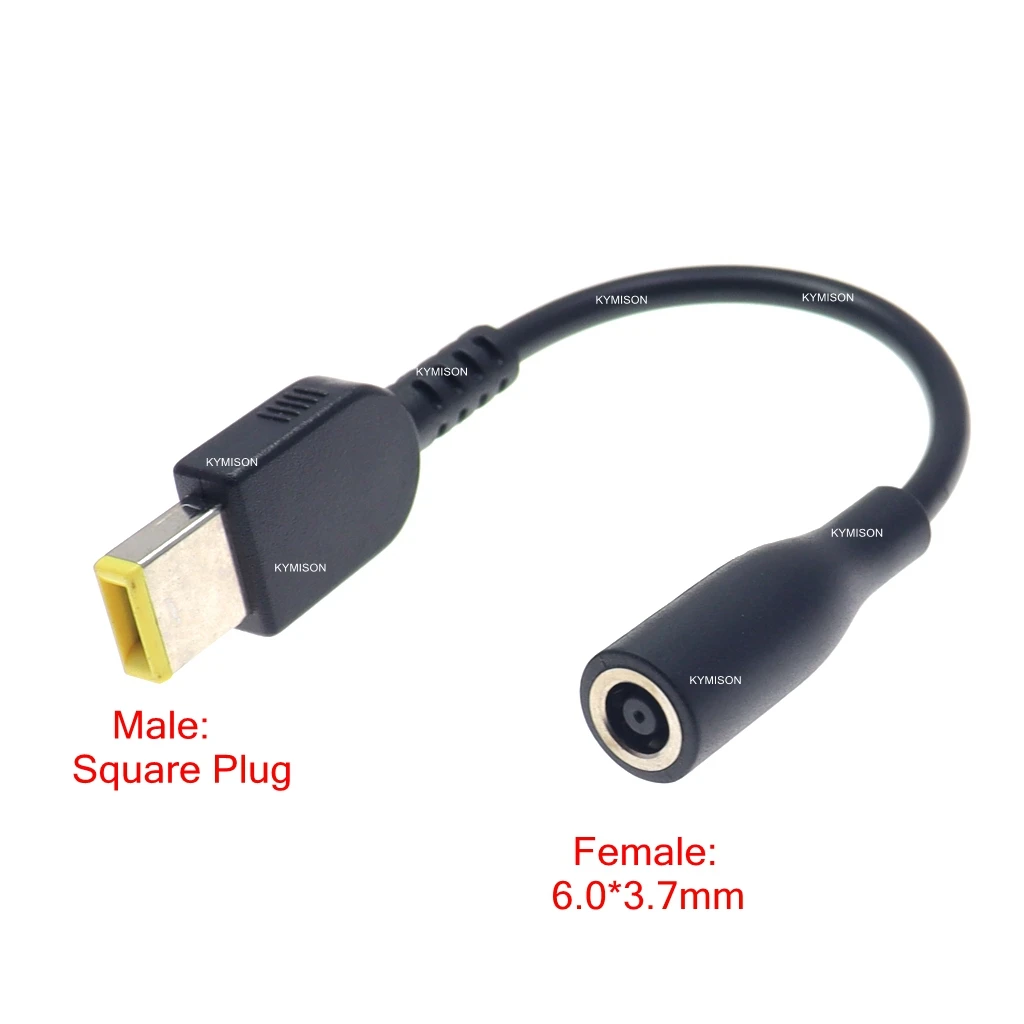 Кабель-переходник для ноутбука, квадратный штекер до 4,5*3,0 мм 5,5*2,1 мм 7,4*5,0 7,9*5,5 мм, шнур преобразователя зарядного устройства постоянного тока для Lenovo hp