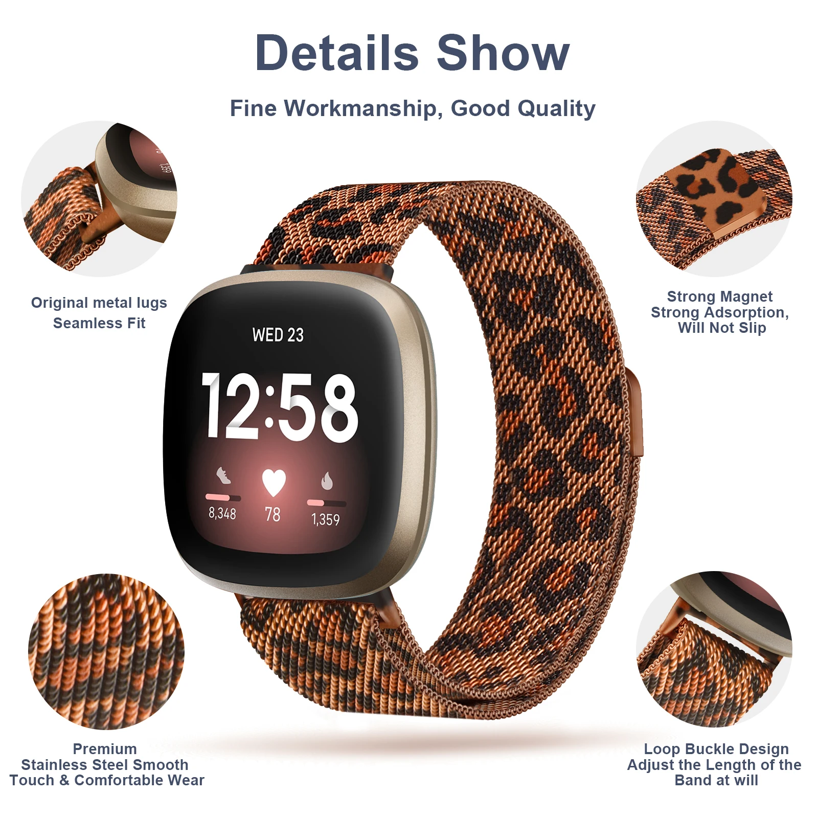 Умный Магнитный ремешок для Fitbit Versa 3/sense Band часов Браслет Sense Correa аксессуары умных