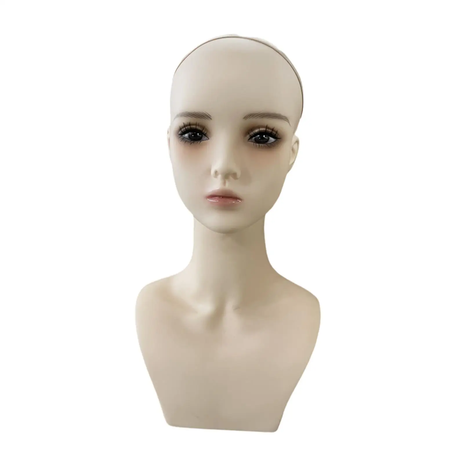 

Female Wig Head Mannequin Multipurpose Manikin for Hats Earrings Wigs Making