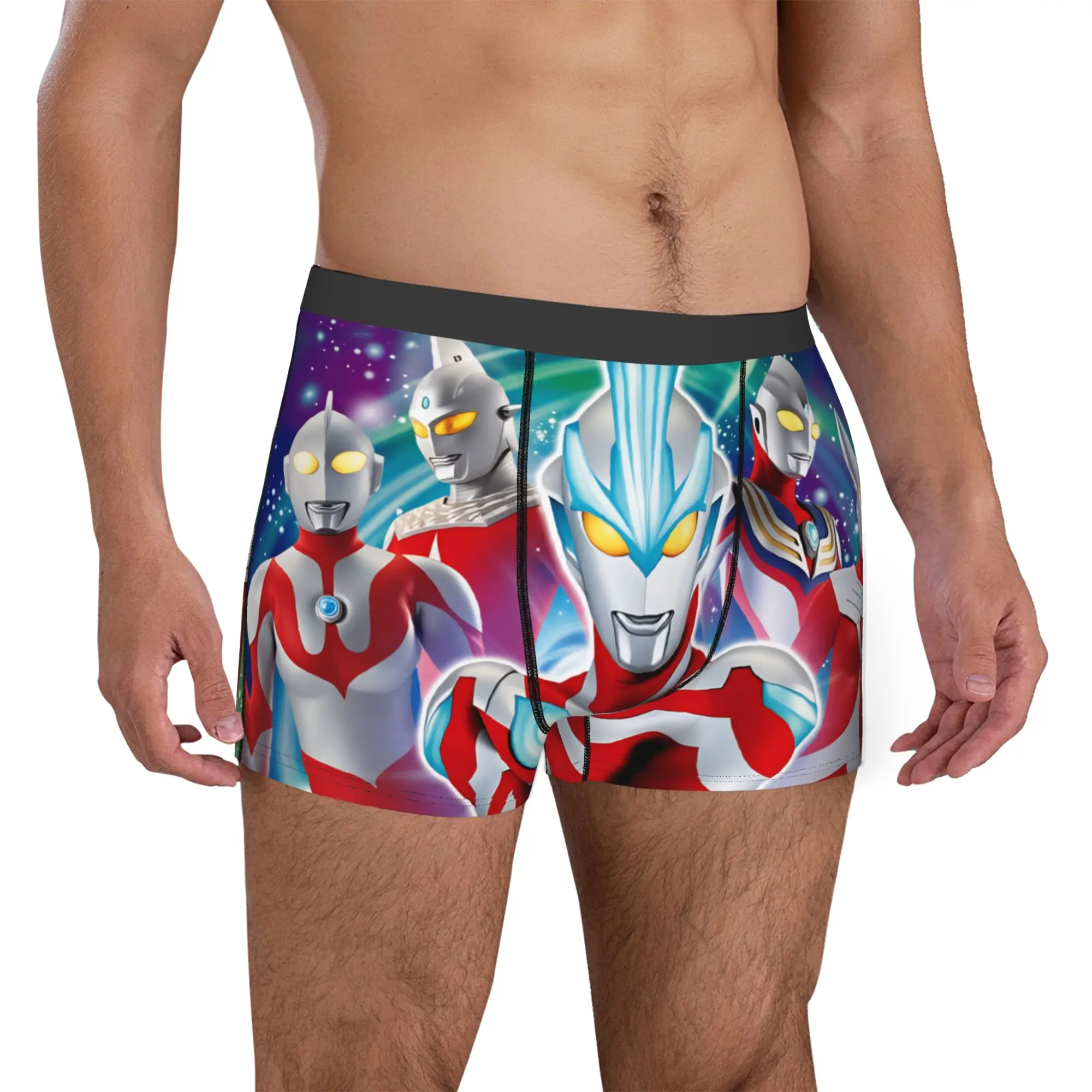 Фото Модные мужские трусы-боксеры Ultraman Ginga Legend Tiga Ultraseven Taro, удобные трусы-боксеры, нижнее белье №3
